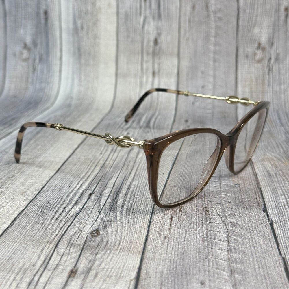 TIFFANY & CO. Eyeglasses TF 2160-B 8255 54-17 Brown & Gold w/Swarovski Crystals